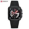 CURREN Business Quartz Watch For Men Original Chronograph Silica Gel Wristwatch Waterproof Luminous Calendar Luxury Man Watches