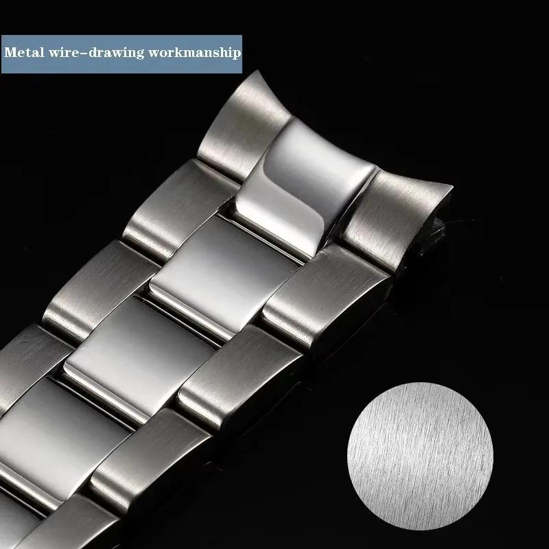 Ремешок для часов Rolex daytona submariner Ремешок для часов NH35 NH36 Застежка Glide Lock Браслет из цельной нержавеющей стали 904L 20 мм 21 мм