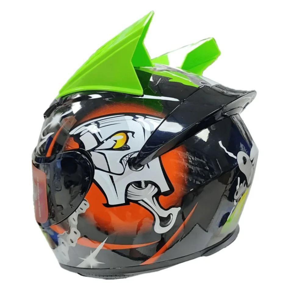 2 Pcs Plastic Motocross Racing Mohawk Horns Self-adhesive Helmet Decorative Accessories