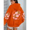 Don'T Look Back Tokyo Flower Printing Women Hoodies Autumn Casual Streetwear Loose Pullover Multicolor Comfortable Hoody