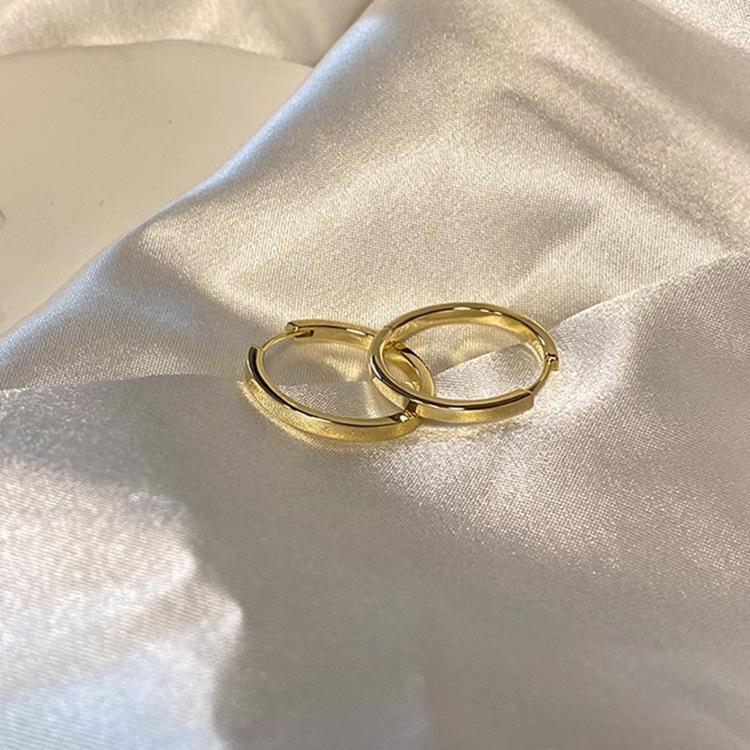 Серьги-кольца из посеребренного металла для женщин, девушек, новые геометрические, с кристаллами, круглые, милые, для вечеринок, ювелирные изделия, дропшиппинг