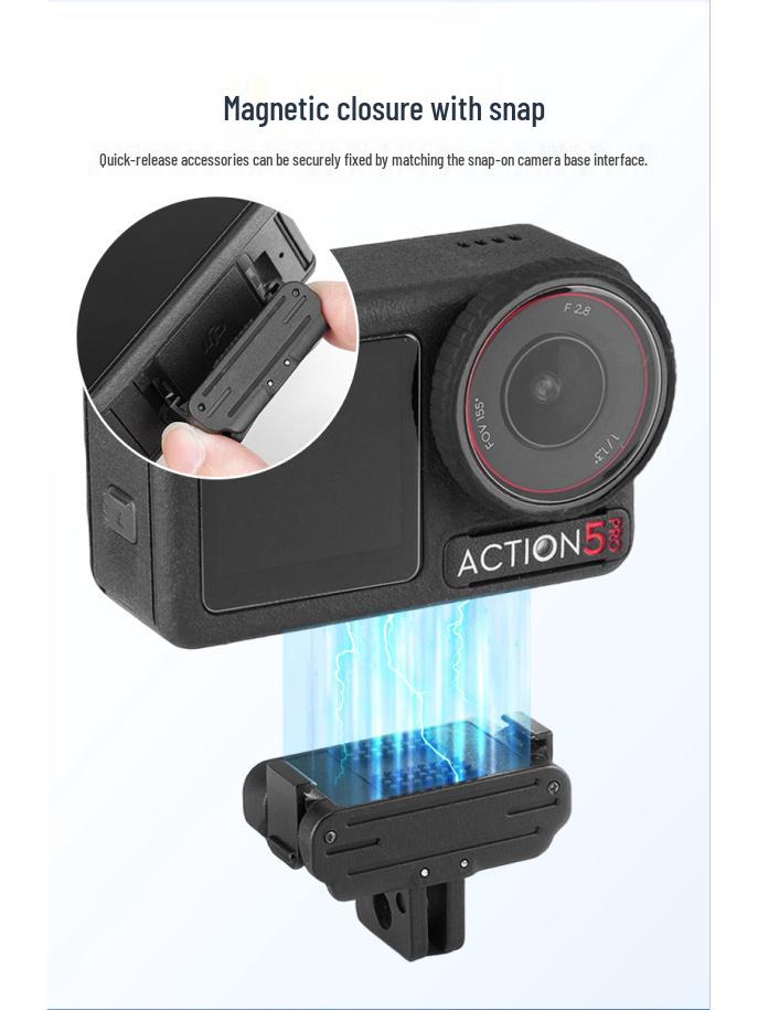 Магнитный адаптер DJI Osmo Action с двусторонним быстросъемным креплением для камер Action 5, 4 и 3
