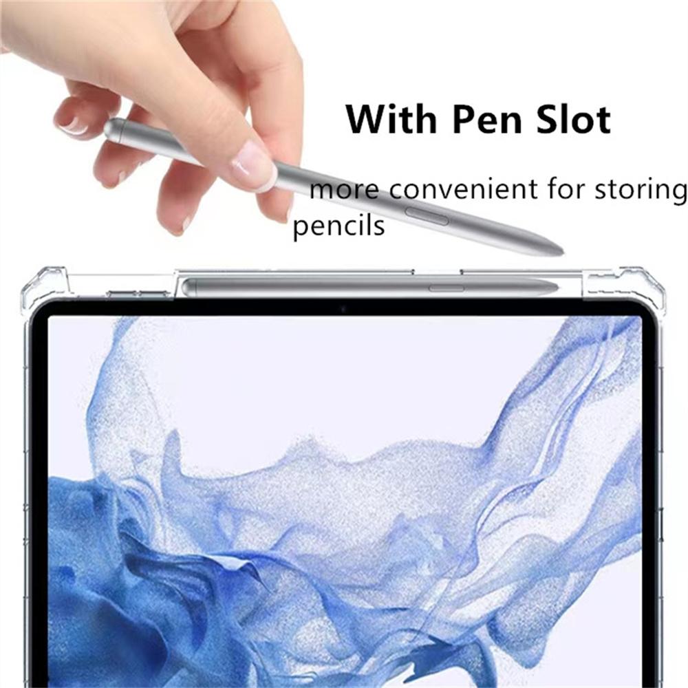 Чехол-подставка для Samsung Galaxy Tab A8 10,5 дюйма Tab A7 Lite 8,7 дюйма S7 11 дюймов S8Plus S8 Ultra 14,6, прозрачный чехол для Samsung Tab S7 Fe, защитный чехол