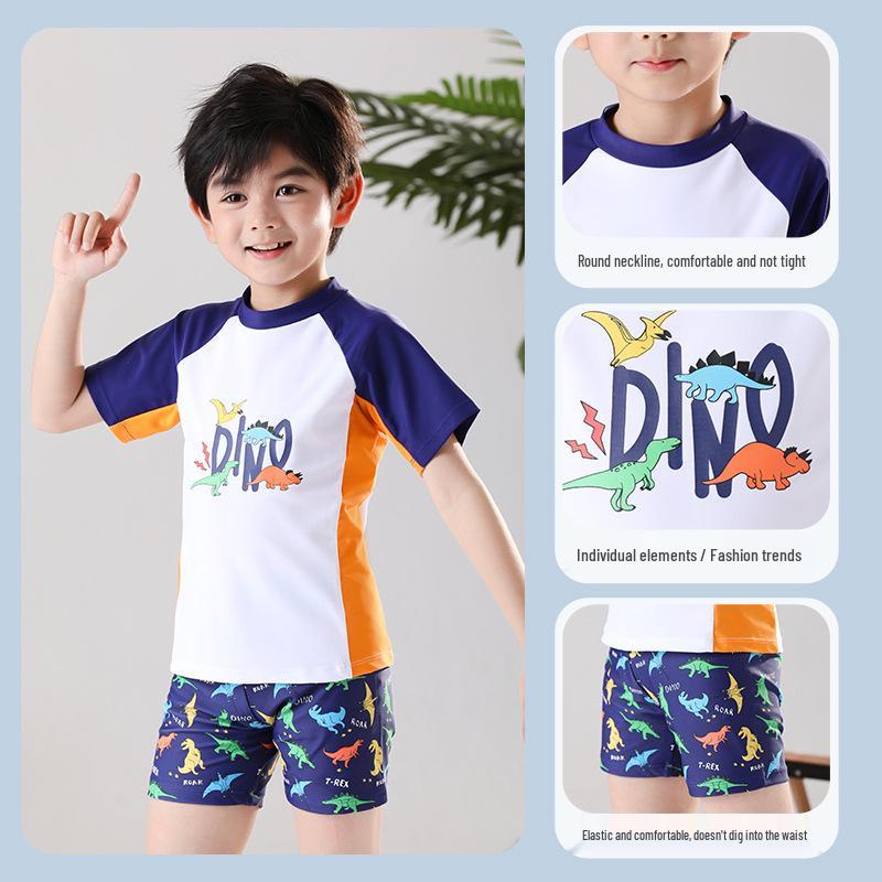 Комплект раздельного купальника для мальчиков: Профессиональные солнцезащитные плавки для детей 2025