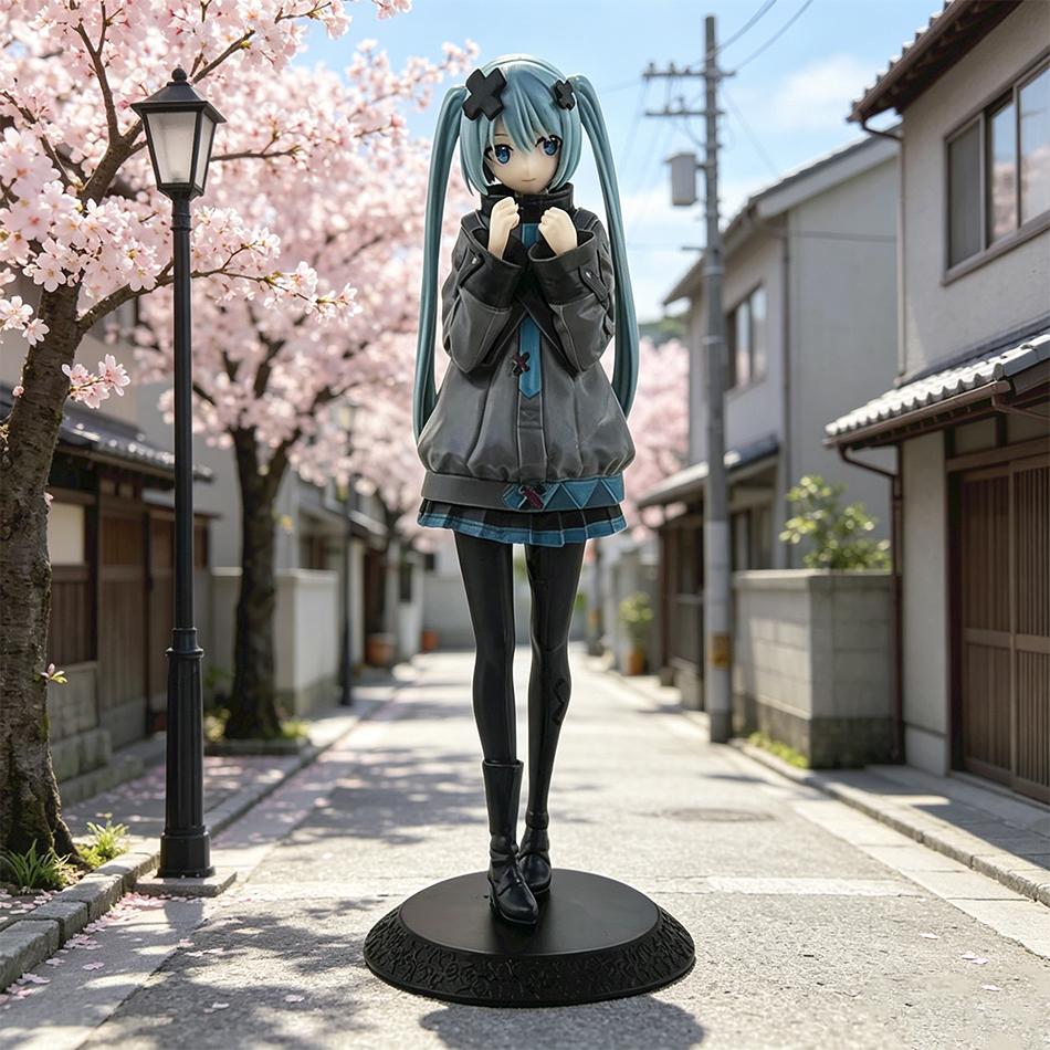 Hatsune Miku New In A World With Closed Windows Collectible Anime Action Kwaii Miku Figures Model Toys Christmas Gifts