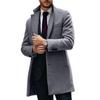 Модное британское мужское шерстяное пальто с длинным рукавом на осень и зиму