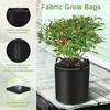 Sac de plantation - AIMOONSA - Lot 5 - 40 L (38×33,5 cm) - Tissu non tissé respirant - Poignées renforcées