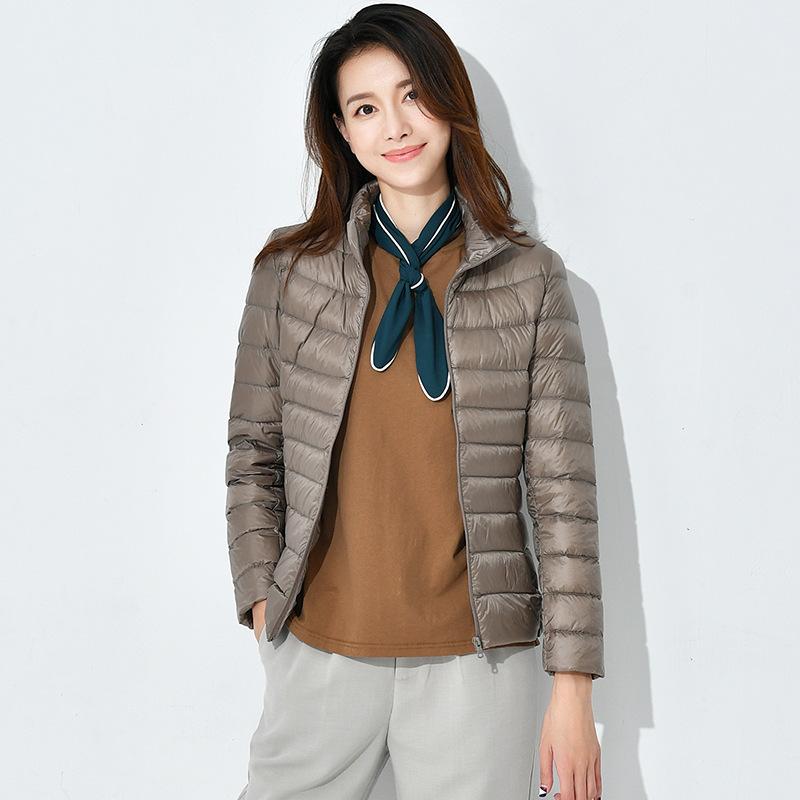 Price new light down jacket women's light short large size fashion light autumn and winter white duck down jacket