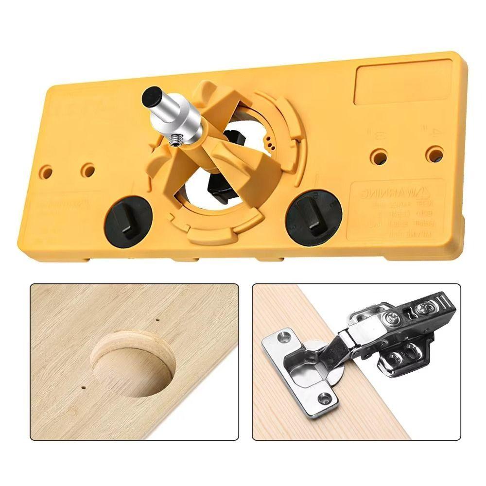 Drilling Boring Guide Cup Style Hinge Jig Durable Hinge Hole Tool Kit Woodworking