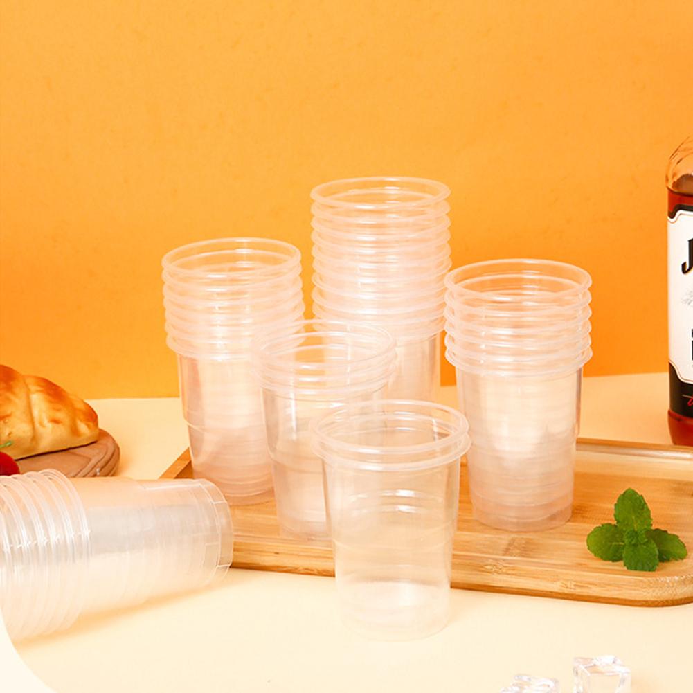 50/100 шт одноразовые прозрачные пластиковые стаканчики для пикника на открытом воздухе свадьбы для вечеринок питья кемпинга Bir D7B2