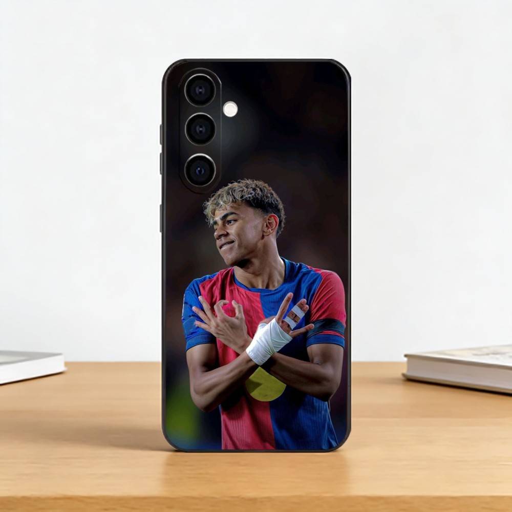 Футбольный чехол для телефона King Y-Yamals №19 для Samsung Galaxy A73, A72, A71, A70, A53, A52, A51, Мягкий силиконовый черный чехол