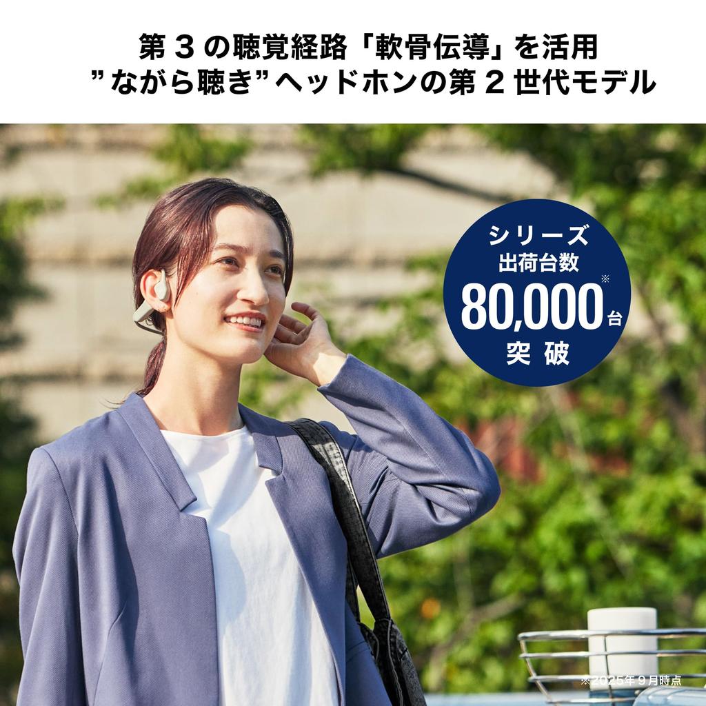 Аудио-Technica ATH-CC500BT2(И) Беспроводные Bluetooth-наушники, костная проводимость, наушники с открытым ухом, поддержка нескольких точек, шумоподавление,