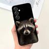 Милый чехол для телефона с енотом Чехол для телефона для Samsung S25, S24, S21, S22, S23, S30, Ultra, S20, Plus, Fe, Lite, Note, 10, 9, 5G Черный чехол
