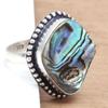 Abalone Shell Gemstone Handmade Unisex 925 Silver Jewelry Ring"9"