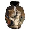 Мужские толстовки с капюшоном, забавный 3D аниме-принт, свободный повседневный пуловер большого размера, популярная уличная мода, мужская одежда в стиле хип-хоп