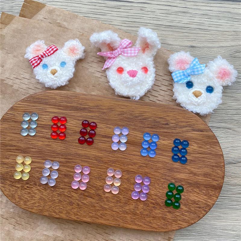 New 100/50PCS Round Flat Resin Eyes Cat Safety Eyes Imitation Agate DIY Plush Animal Toy Doll Eyes Sewing Handcrafts Accessories