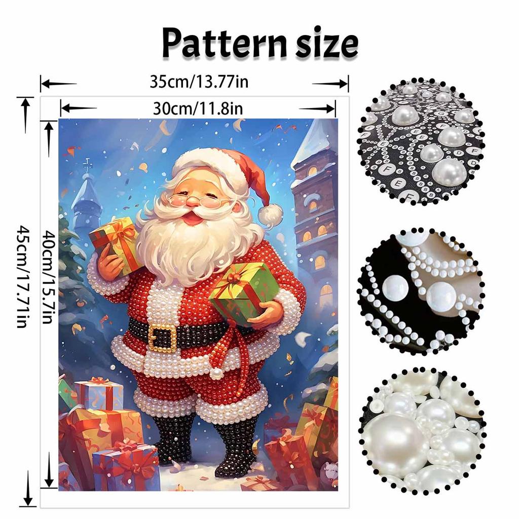 Christmas Santa Claus gift pearl painting art painting kit handmade diy home decoration painting