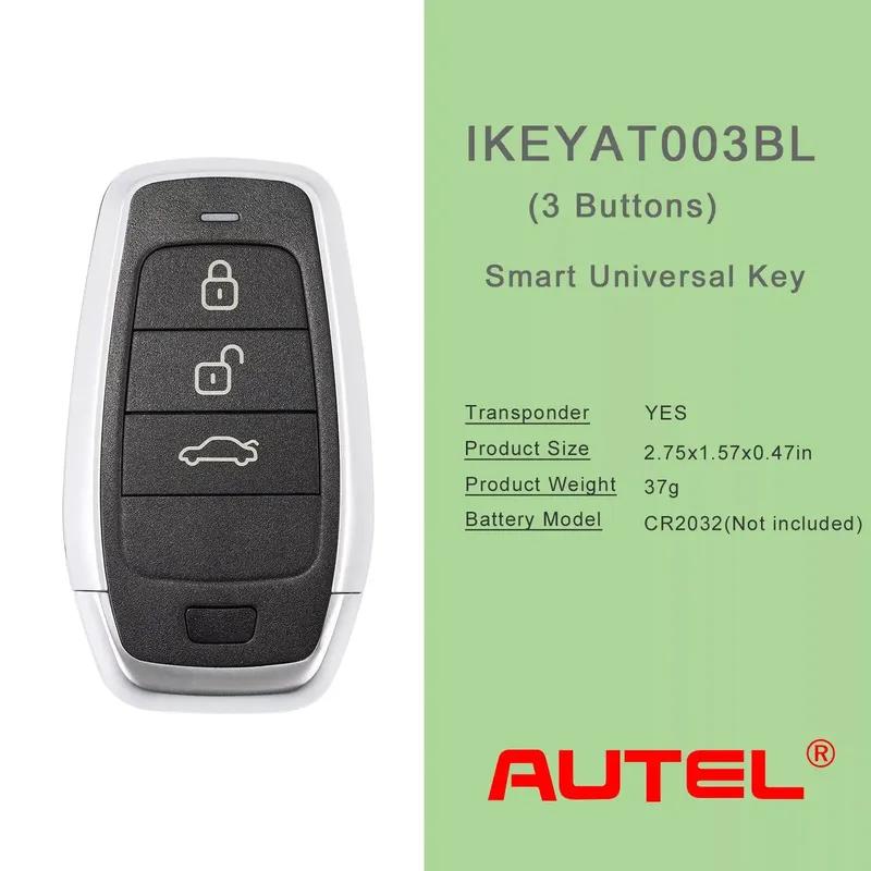 1PCS Autel IKEY IKEYAT003BL AT003BL Universal Smart Remote Key 3 Buttons For Autel Smart Key For KM100 IM508 IM608 KM100E