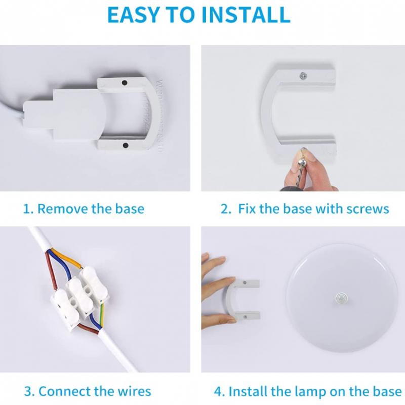 Светодиодный потолочный светильник Светодиодный плоский потолочный светильник Водонепроницаемый 6000K Светодиодный тонкий круглый потолочный светильник для ванной комнаты Гостиная Спальня Кухня