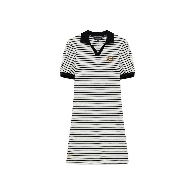 Teenie Weenie Women's Striped Knit Polo A-Line Dress