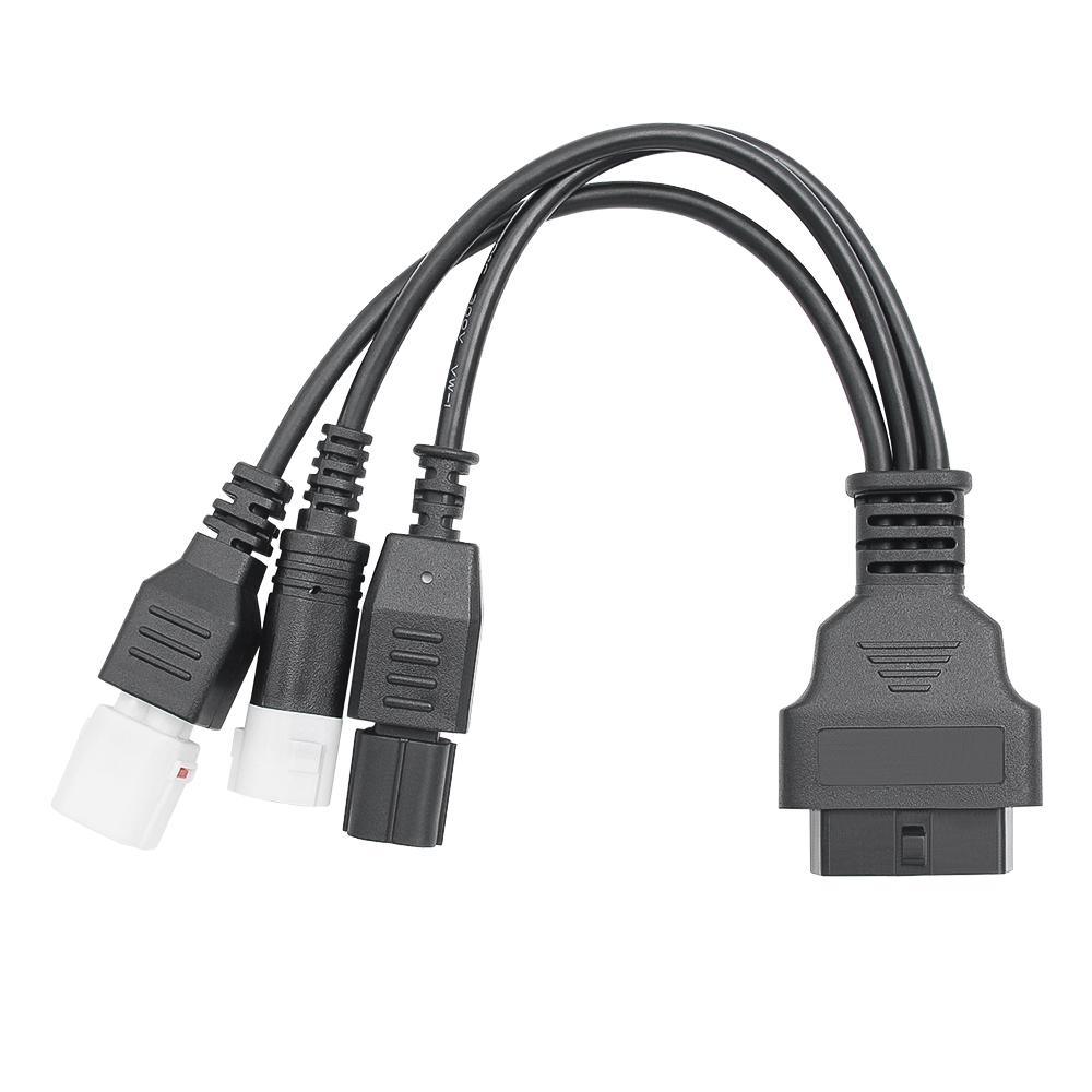3 IN 1 for Yamaha 3pin 4pin for Honda 6pin To 16pin Motorcycle OBD2 Cable Adapter Motorcycle OBDII Diagnostic Connector Cable