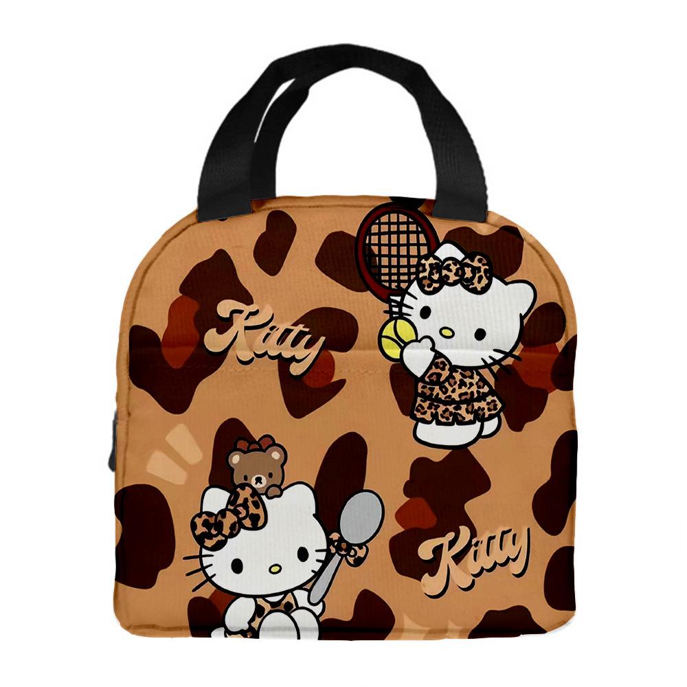 Hello Kitty Портативная сумка для еды Мультяшная сумка для бенто Термосумка для ланча с сумкой для хранения риса Портативная