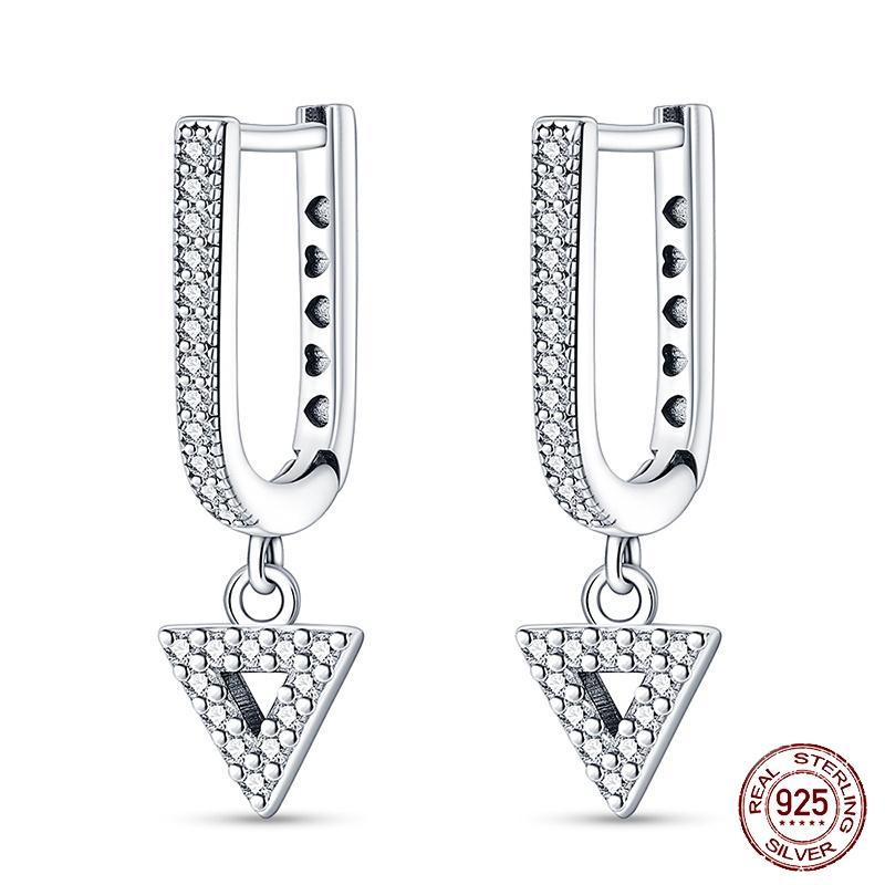 Серьги-гвоздики из стерлингового серебра 925 пробы, модные, в форме сердца, розы, звезды, луны, бабочки, божьей коровки, женские, тонкие, ювелирное изделие для свадьбы, помолвки, вечеринки, подарок