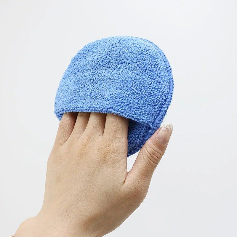 1 шт., 5 дюймов, круглая карманная губка из микрофибры для ухода за автомобилем, авто аппликатор для воска, подушка для детализации автомобиля, ручная полировальная накладка, инструмент для полировки автомобиля