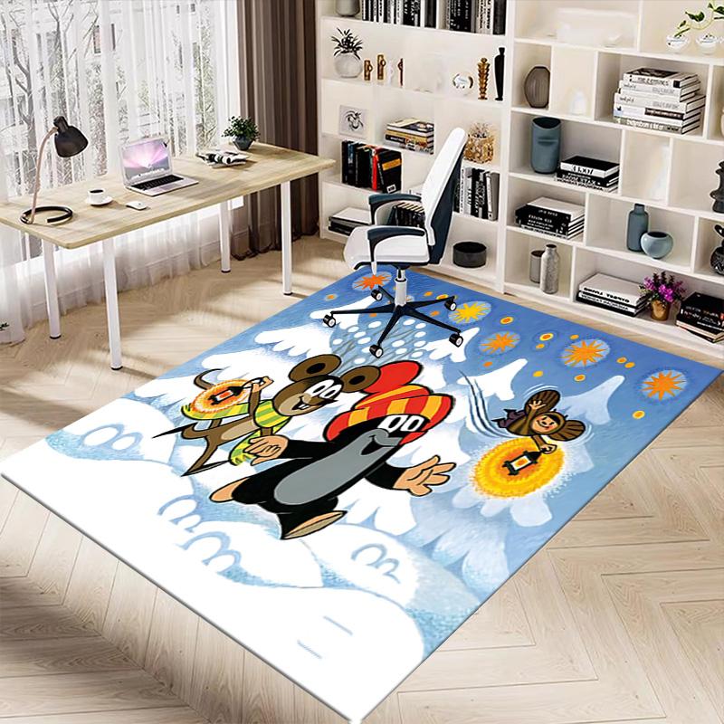 Winter Festival Celebration Carpet For Playroom Bedroom Living Room Sofa Home Decorkids Game Area Rug Nonslip Floor Mat