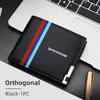RVGH1 Car Leather Men's Short Purse Coin Credit Card Holder Wallet Sticker For KIA Stonic Picanto Sorento Stinger Spectra Carens