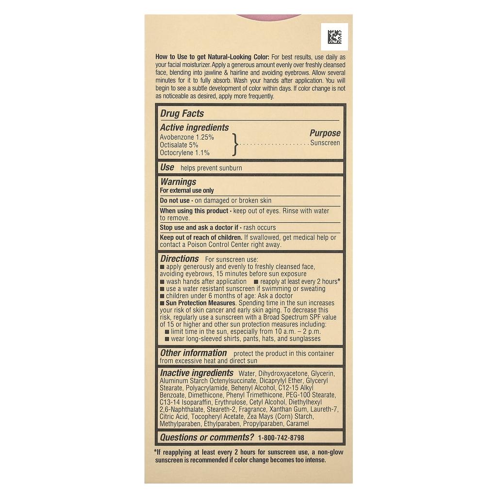 Natural Glow, Face Moisturizer, Spf 20, Medium To Dark Skin Tones, 59 Ml (2 Fl Oz)