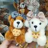 2pcs/set Sheep Plush Animal Key Buckle Magnetic Cartoon Couple Pendants Cat Dog Bag Charm  Party