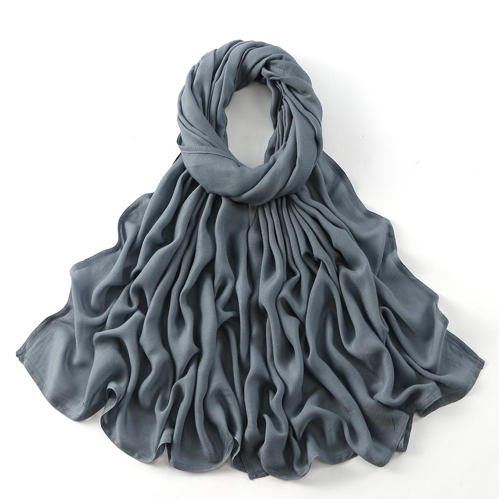 Muslim Modal Hijab Cotton Rayon Scarf for Women Double Stitching Wide Edge Rayon Shawl Islamic Thin Soft Viscose Turban Headband