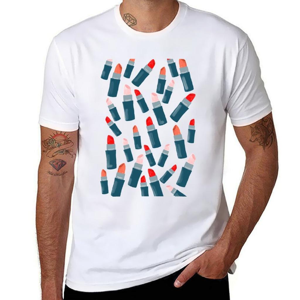 lovers lipsticks beauty for Lovely TShirt Utility Work Short Sleeve Top