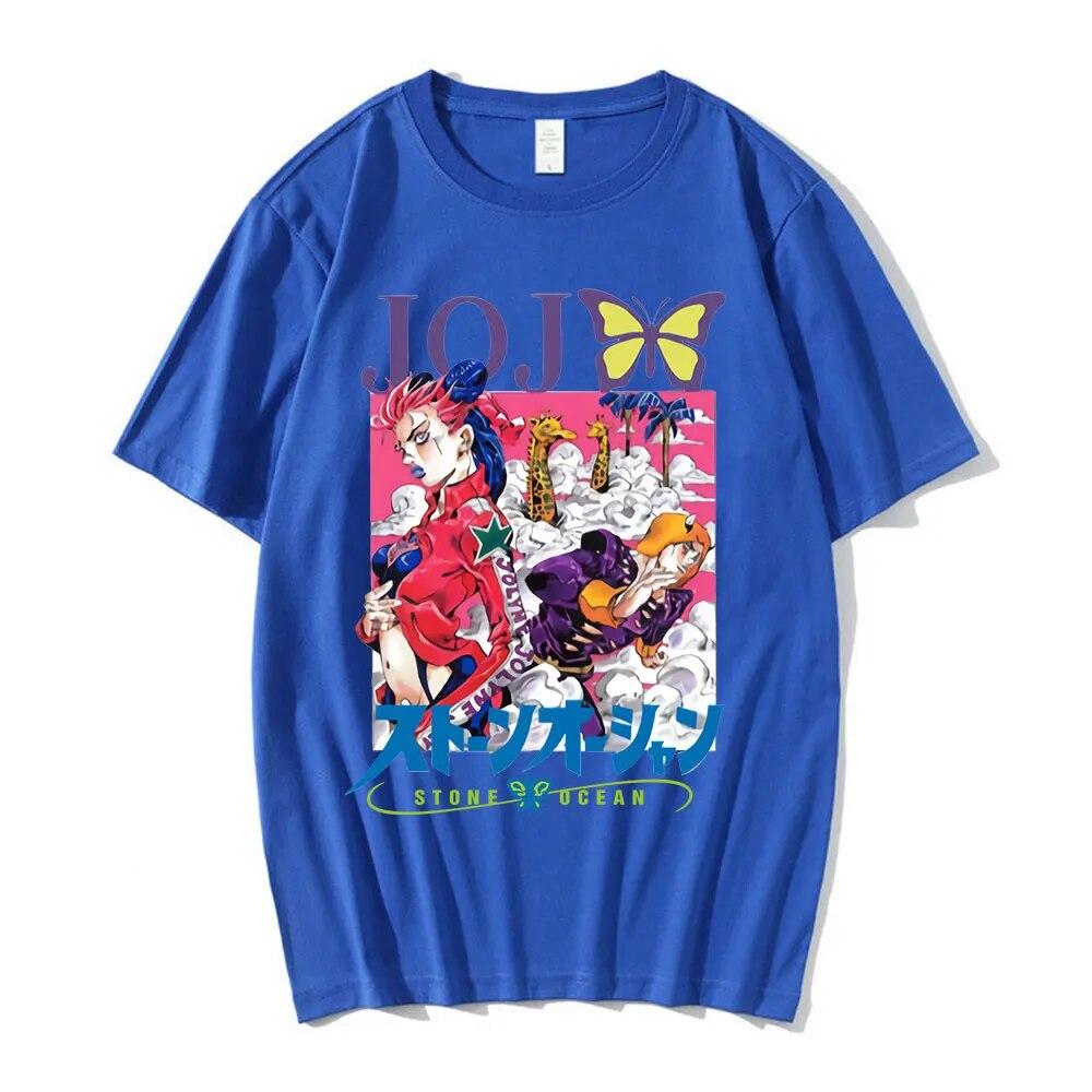 Манга Джоджо Невероятные приключения Камень Океан Куджо Джолин футболка с принтом унисекс женская футболка с аниме уличная футболка унисекс большого размера