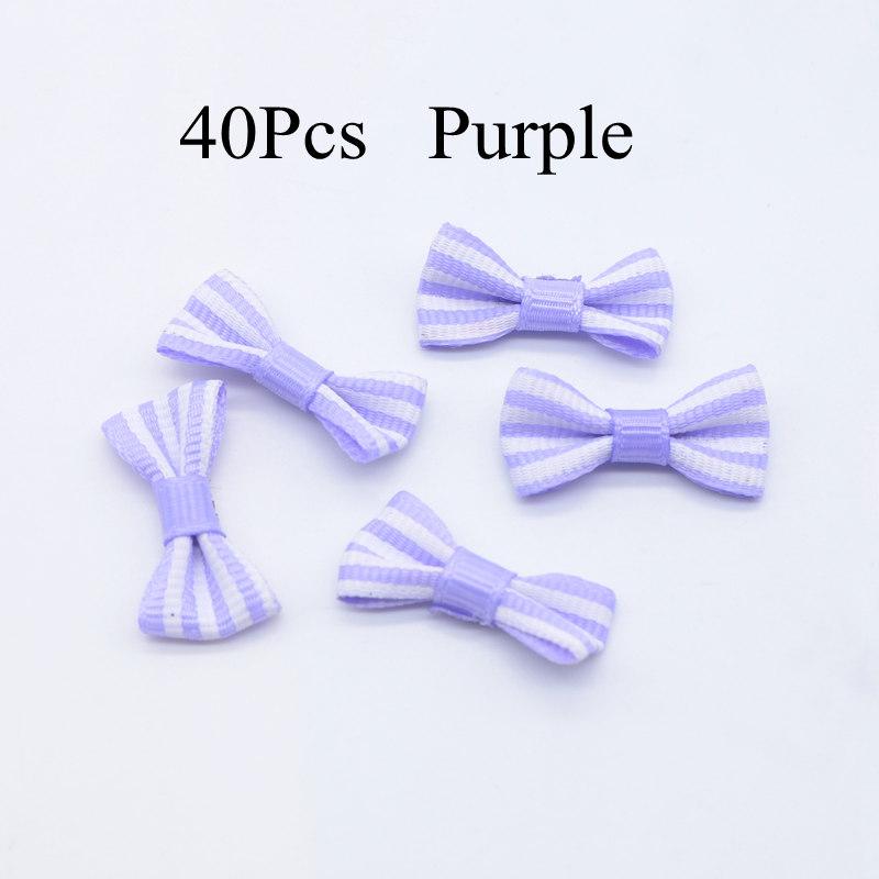 40 шт., мини-лента в рубчик, галстук-бабочка, аппликации, плоская задняя часть, орнамент для скрапбукинга, нашивки, аксессуары, принадлежности для рукоделия