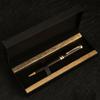Metal Ballpoint Pen Wood Signing Pen Office Signature Pen Business Gift Pen Twist Open/Close for Office Hotel Reception