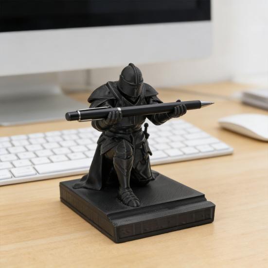 3D-печатный держатель для ручек в виде рыцаря, многофункциональная подставка для карандашей в виде коленопреклоненного рыцаря, украшение для рабочего стола дома и в офисе