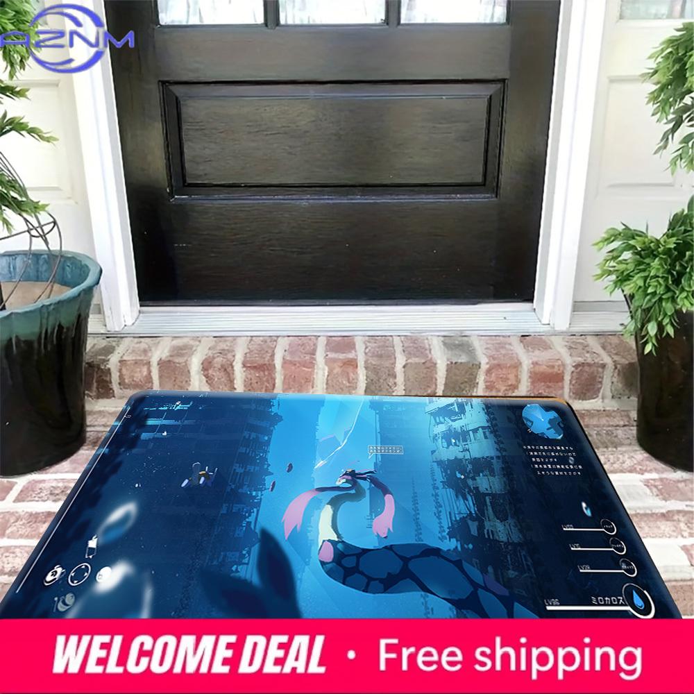 Milotic Pokemon Game UI Deep Sea Ruins Print Soft Non Slip Absorbent Indoor Home Entryway Bathroom Doormat Floor Rug Mat