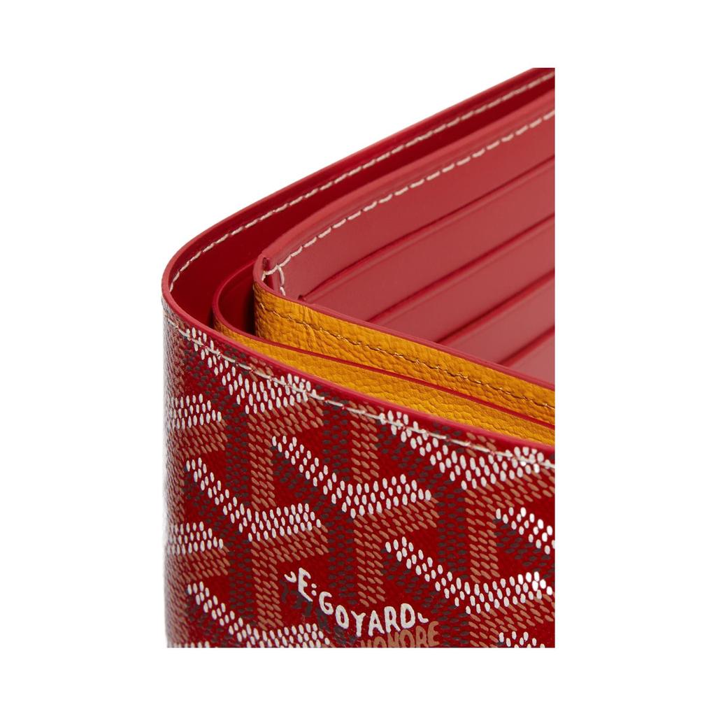 Goyard Складной холщовый и кожаный кошелек с монограммой Victoire, унисекс, черный, синий, зеленый VICTO8PMLTY