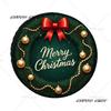 Christmas Happy Wreath Car Spare Tire Cover Spare Waterproof Dust-Proof Universal Wheel Tire Covers Fit for Trailer Accessories