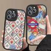 Cute P-Paddingtons Bear Phone Case For IPhone 16 15 14 13 12 11 Pro Max Plus Leather Soft Cover
