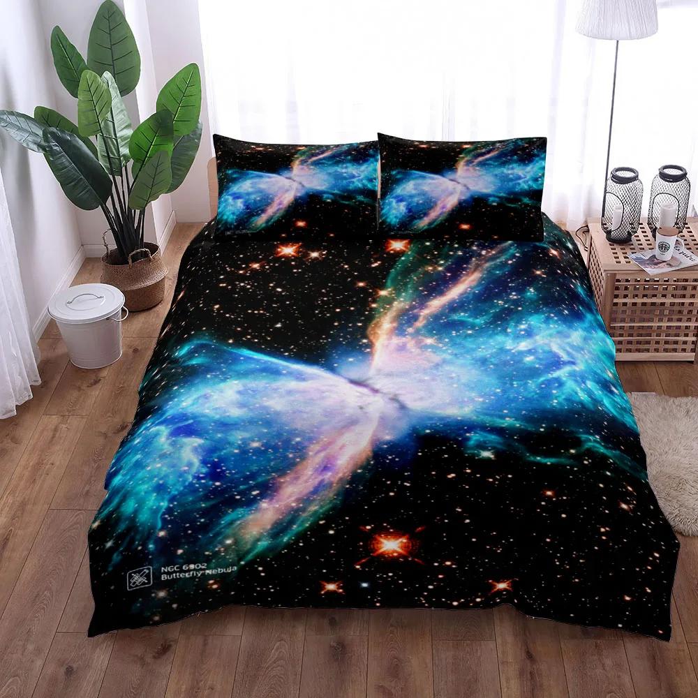 Комплект постельного белья Abstract Space Nebula, односпальный двуспальный, размер Queen, размер King, размер US Twin, полный комплект постельного белья размера King