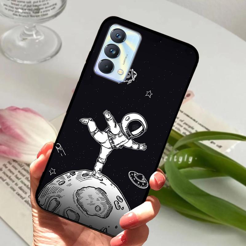 Для чехла Realme GT Master Case Edition Животные Мультфильмы Мягкий Силикон Funda для Телефона Realme GT Master Explorer Чехол Черный Coque