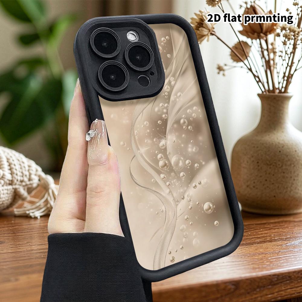 Phone case: 2D flat design suitable for iPhone 18 17 16 15 14 13 Pro step protection case, silk pearl, Christmas and Halloween gifts