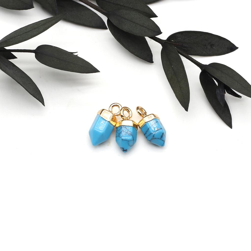 3 шт. небольшой кулон из натурального камня агаты/анетист граненый кулон для изготовления ювелирных изделий DIY ожерелье серьги браслет аксессуар