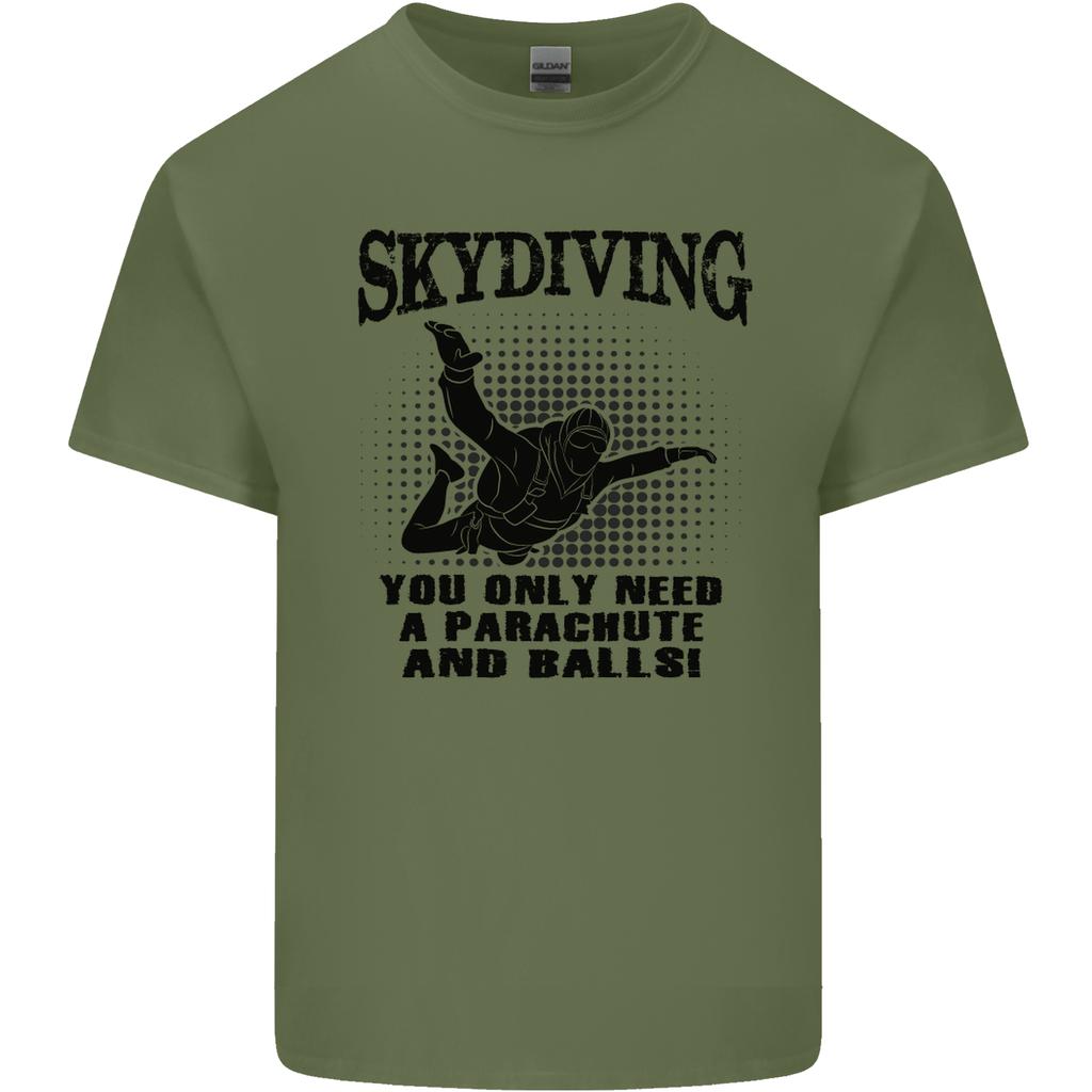 Skydiving Parachute Balls Skydiver Funny Unisexs Light Cotton TShirt