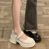 White Mary Jane Lolita Shoes Japanese Students JK Female High Heel Uniform College Girl Shoes Platform Shoe Ladies Vintage Pumps