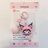 Fashion Kuromi Figure Resin Key Chain Cute Cartoon Print 3D Keyring for Teen Ladies Backpack Pendant Decorative Phone Strap