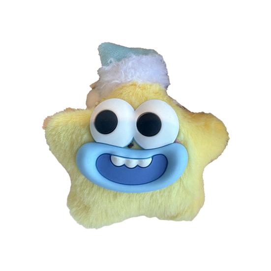 Yousheng Large Mouth Cartoon Doll Keychain Star Shape Macaron Color Keychain Bag Pendant Lucky Charm Resin Accessory